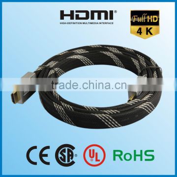 version 1.4 cable Wholesale high speed flat gold plated hdmi cable 1.4v 1080p