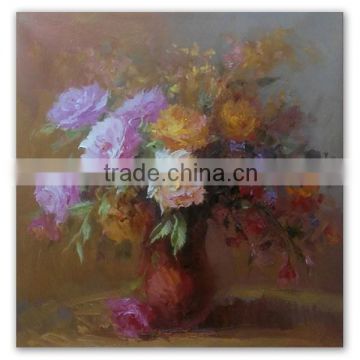 ROYIART Stock flower oil painting on canvas very good price #0054