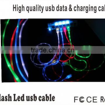 Micro USB Cable with LED Light,Hot Sale for diffrent models,welcom your inquiry