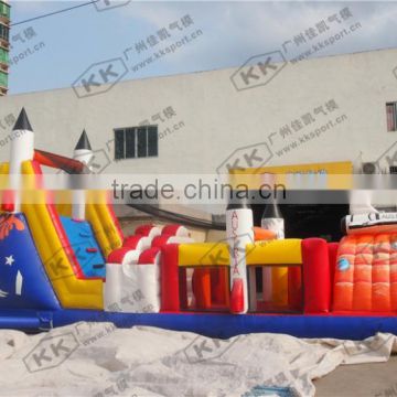 outdoor toys giant inflatable obstacle course for kids, inflatable floating obstacle for commercial