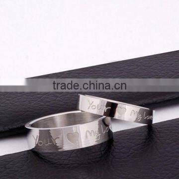 Love Stainless Steel Vintage Engagement Rings(JR10012)