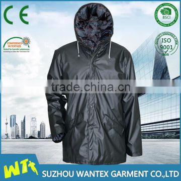 hot sale pu raincoat adult winter working raincoat for men