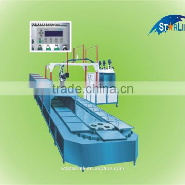 wenzhou STARLINK HOT SALE stable performance 19m 60 stations production line Inject PU men shoe machine