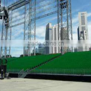 Grandstand seating selecting different materials