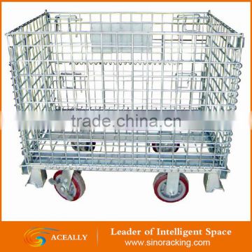 Aceally Heavy duty collapsible wire cage mesh box container