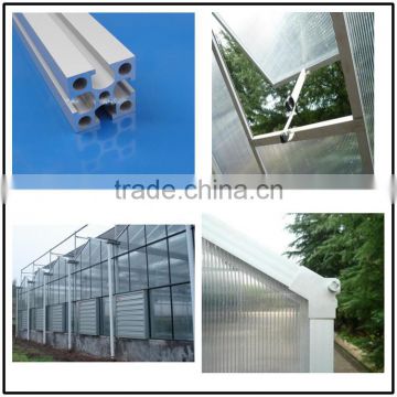 aluminum extrusion profiles used in greenhouse frame, mill finished