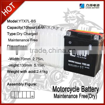 Lead acid motorcycle battery best price 12v 7ah motorcycle battery