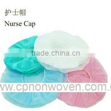 PP Nonwoven Bouffant Circular Nurse Elastic Cap for sale