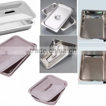 Instruments Tray, Surgical Instruments Trays with Cover/Lid Steel Tray
