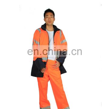 made in china 100% polyester waterproof hi-vis suits