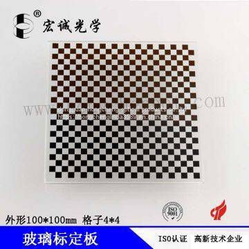 grid 4*4mm optical glass calibration target  checkerboard  calibration plate vision camera calibration target distortion calibration target can be customized