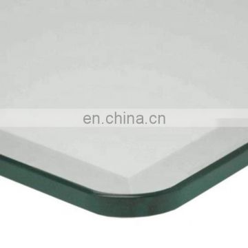 Hot sell 10 mm clear beveled glass tempered glass top price