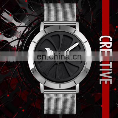 Custom Stainless Steel SKMEI 9204 Trend Hollow Rotating Luxury Men Watch Japan Movement Watch