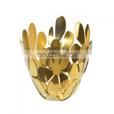 gold plated flower design bowl