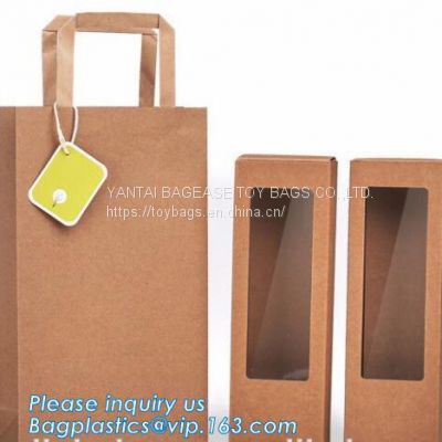Party, Wedding, Business, Craft, Ornaments, Presents, Christmas Party Supplies, Kraft Paper Gift Bags with Handles