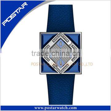 High Quality Design Your Fashion Leather Watch Japan Movt Quartz Watch Stainless Steel Bezel
