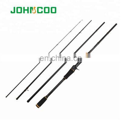 JOHNCOO Carbon Fishing Rod Casting Spinning Travel Rod 2.1m 2.4m 2.7m 4 Section M Power 5-25g Fast Action Lure Rod