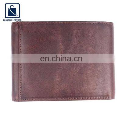 2 Credit Card Slots, Two Note Compartment RFID Leather Wallet for Men