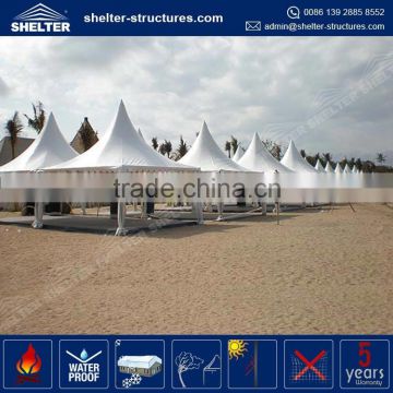 Top selling 850g/sqm PVC coated fabric roof cover screen house sandstone roof gazebo with hard