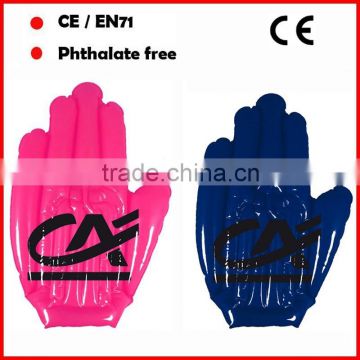 Promotional gifts PVC inflatable fun hand custom printing and color for advertising