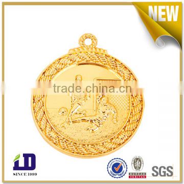 Football gold metal medallion
