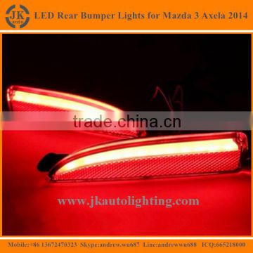 High Quality LED Rear Bumper Reflector Light for Mazda Axela Light Guide LED Tail Lights for Mazda Axela 2014 LED Brake Lights