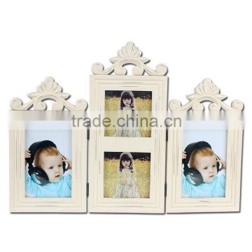 white color photo picture frame with 4*6 and 4*4 inch