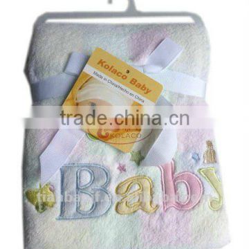 100% polyester baby blanket with embroidery 1008