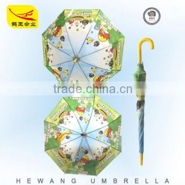 Children safty cheap umbrella with different style plastic handle