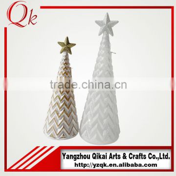 new design glass christmas tree with led light for christmas day