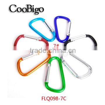 Multicolor Aluminum Spring Carabiner Snap Hook Hanger Keychain Hiking Camping #FLQ098-7C(Mix-s)