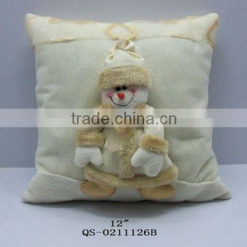 Cotton filling snowman christmas cushion