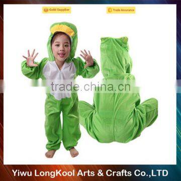 Kids fancy mascot costume for christmas green frog animal costume