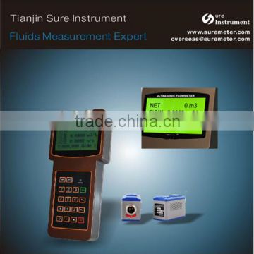 Low price high performance clamp on none Invasion battery powered RS232 handheld ultrasonic flow meter