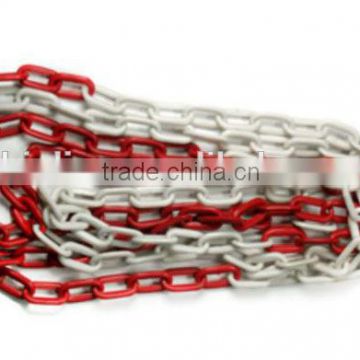 PP warning chain,red and white chain,plastic chain