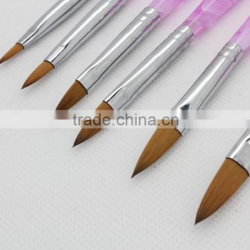 LNSJ-014 Acrylic Handle Kolinsky Nail Art Brush for UV Nail Gel Set