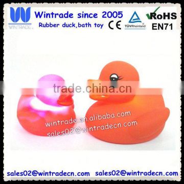 LED color change toy bath orange duck