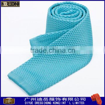 High quality fashion solid slim polyester knitted tie for men