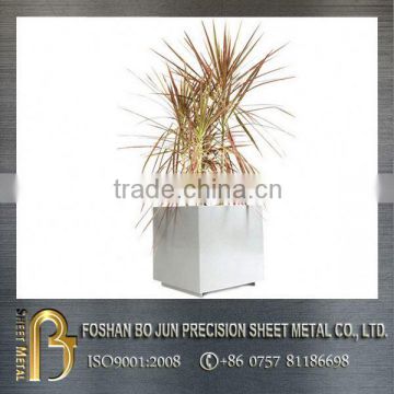 Customized white powder coated steel planter china manufacturer supplier steel flower planter