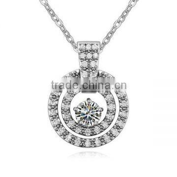 Double Round Designs AAA Grade Zircon Pendant Necklace