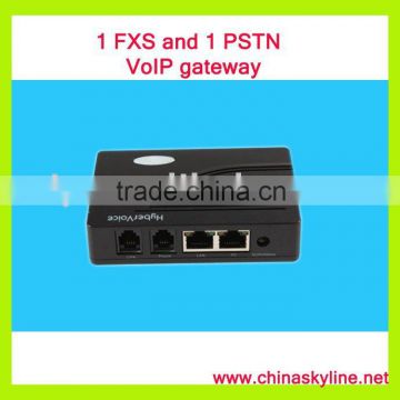 1 port FXO and 1 port PSTN VoIP gateway with H.323 and SIP