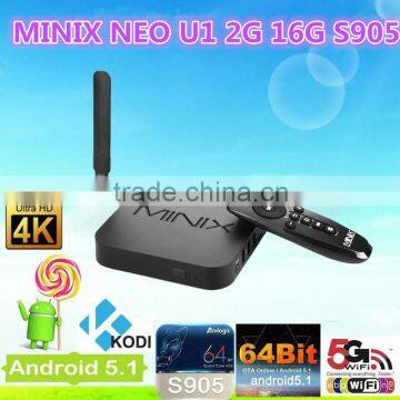 Origional Android 5.1 Os Android Tv Box minix neo u1 Amlogic S905 minix U1 android Quad Core Tv Box 2Gb Ddr 16Gb Flash