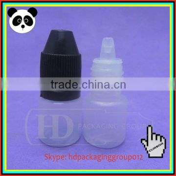2ml popular soft e-cigarete liquid bottle 3ml empty sample bottle plastic bottle tamper evident cap