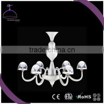 white color crystal shade modern chandelier