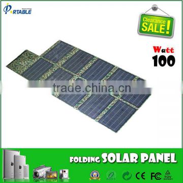 high quality! foldable & portable 12v 100w solar panel price for india market