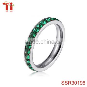 New Products 2016 Unique Jewelry Chinese Zodiac Stone rings for girls, green stone inlay ring with luck designs for December