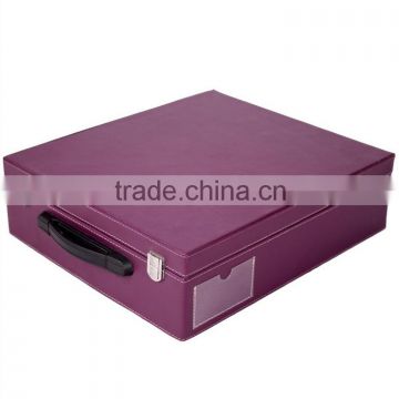 Chinese factories wholesale custom high-grade PU leather storage box, purple gift box