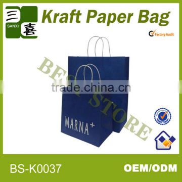2014 cheap white kraft paper bags with handles