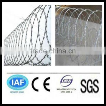 wholesale alibaba China CE&ISO certificated flat concertina razor barbed wire(pro manufacturer)