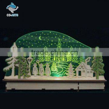 Unique design Christmas decoration holiday wooden lighting